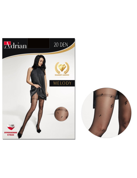 Raštuotos pėdkelnės MELODY 20 DEN Adrian - 3