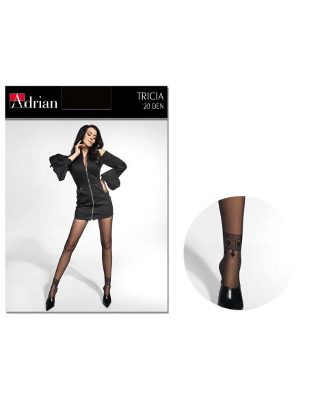 Smooth tights with 20den Adrian ankle pattern - 3
