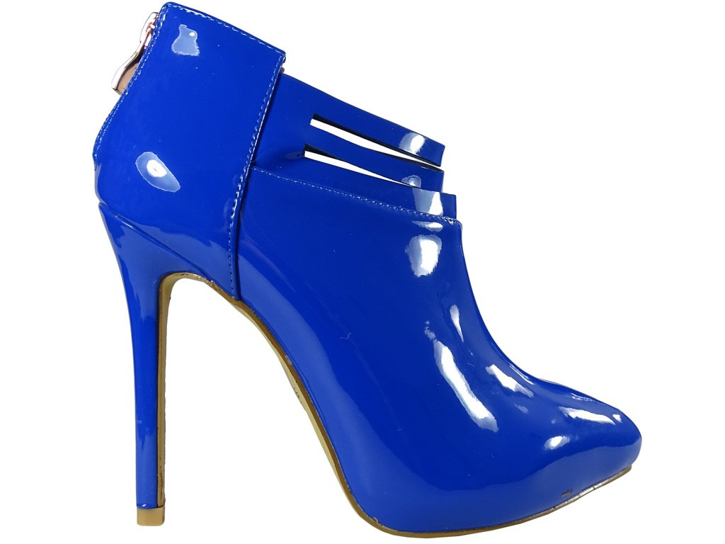 Bottes pour femmes en bleu marine laqué - 1