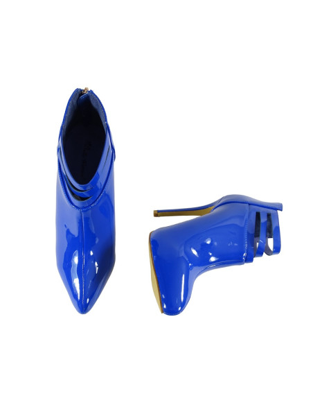 Bottes pour femmes en bleu marine laqué - 4