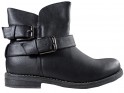 Black matt flat Eco boots warmed leather - 1