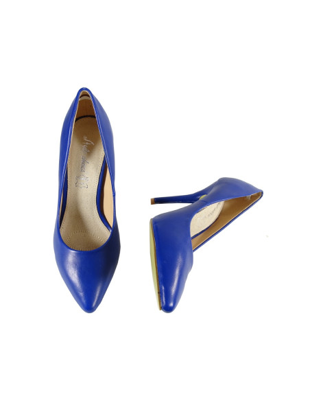 Blue matt eco leather pins - 3
