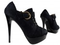 Black suede boots on a tied platform - 3