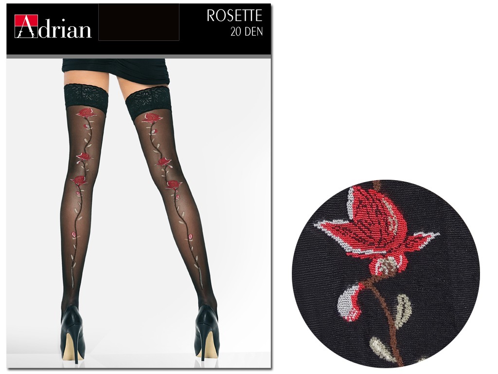Self-supporting stockings with lace seam - 4