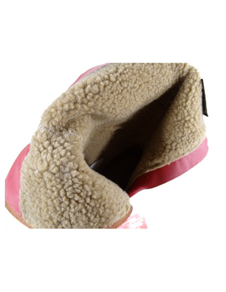 Brown insulated boots on a thick block - 5