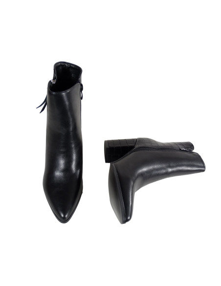 Bottes isolantes noires à talon pour femmes - 4