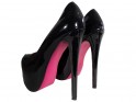 Black stilettos on platform lace-ups pink sole - 2