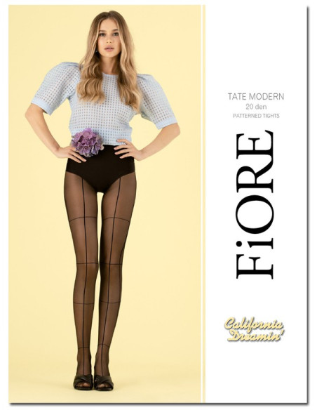 Collants à carreaux 20den Fiore - 1