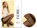 Thin 8den transparent tights with flower ankle - 4