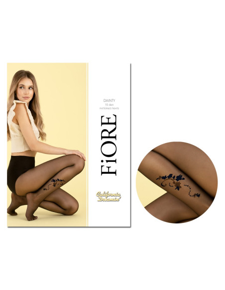 Smooth trasparent tights with a flower at the ankle - 3 Smooth trasparent tights with a flower at the ankle - 3