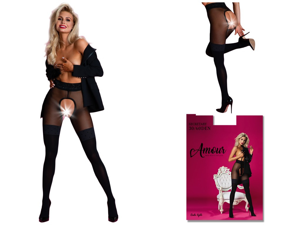 Collants à l'entrejambe ouvert comme des bas - 3