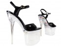 Black glass stilettos erotic shoes - 3