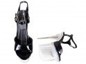 Black glass stilettos erotic shoes - 4