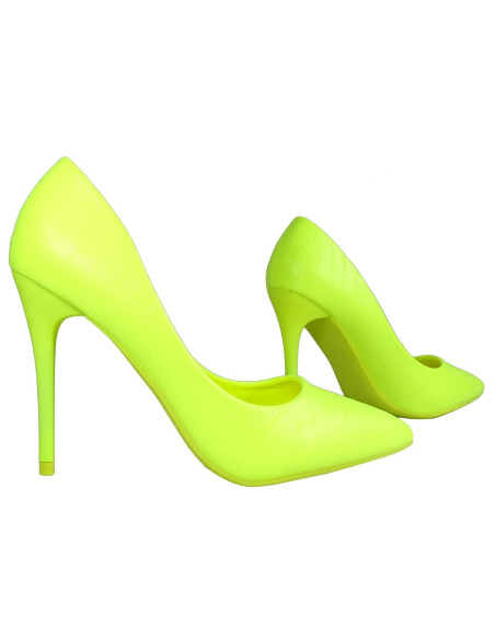 Tocuri de vârf galben neon mat - 3