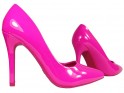 Pink eco leather patent stilettos - 3