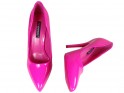 Pink eco leather patent stilettos - 5
