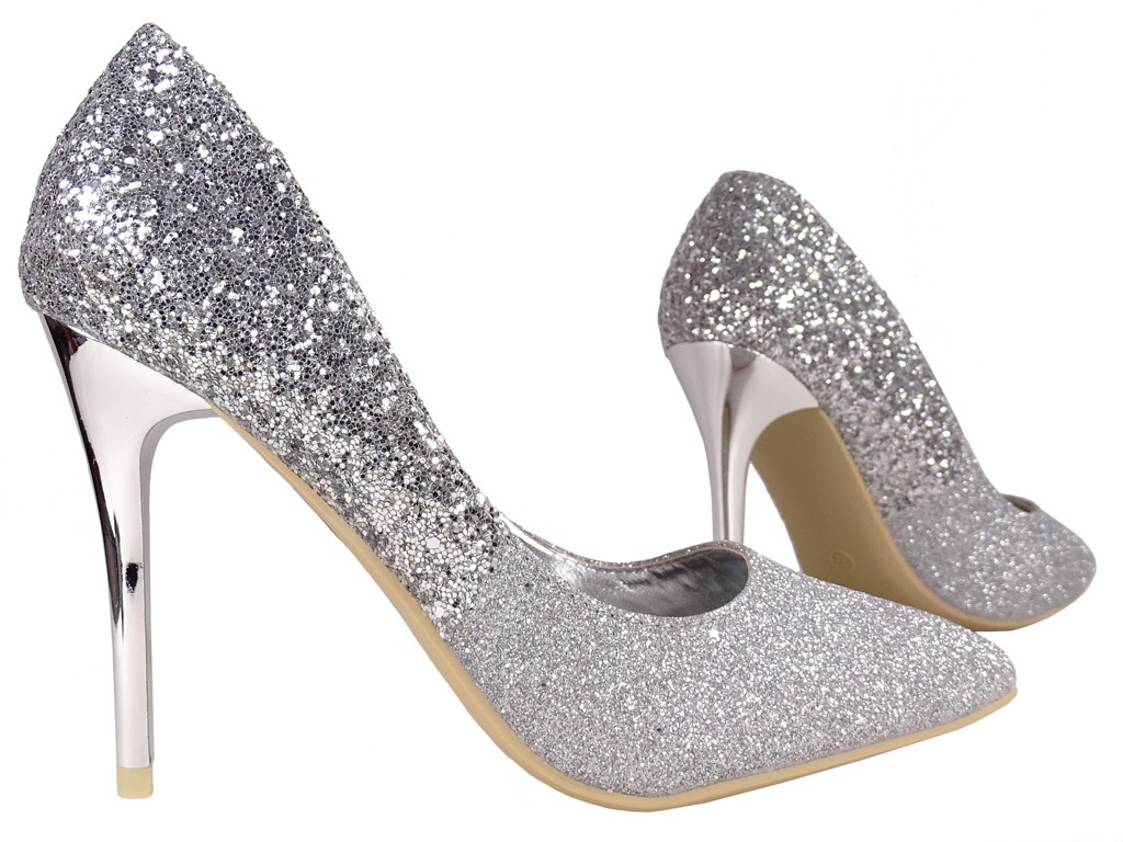 Stiletto ombre argintii - 3