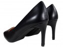 Women's low black matte stilettos - 2