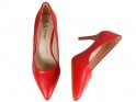 Women's low red matte stilettos - 4