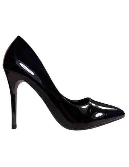 Stilettos en cuir verni noir - 1