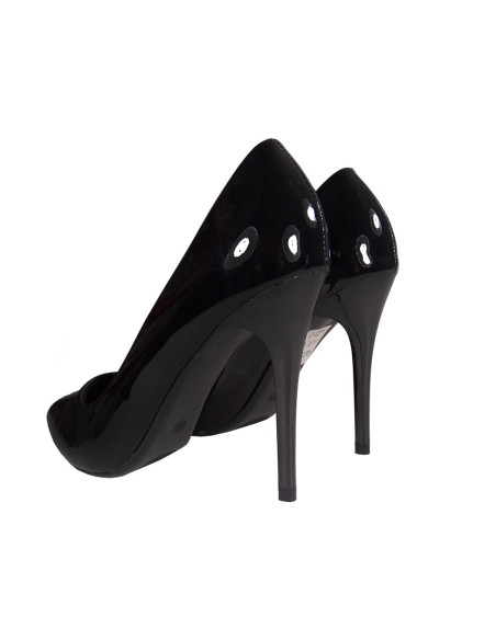 Schwarze Lackleder-Stilettos - 2