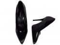 Black patent leather stilettos - 4