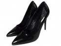 Black patent leather stilettos - 5