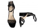 Black stiletto sandals with ankle strap - 5