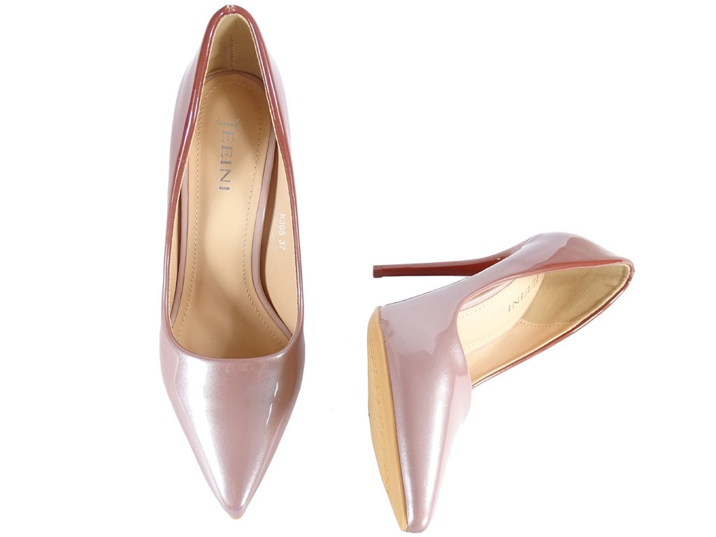 Bej nude ombre nude tocuri stiletto doamnelor lăcuite - 5