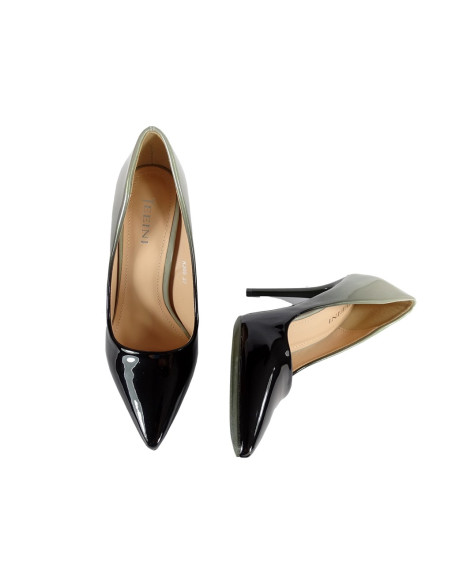Melni sudraba ombre sieviešu lakoti stilettos - 5