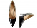 Women's black silver ombre stiletto heels - 5