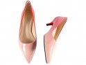 Dámské nízké růžové jehlové boty s ombre podpatky - 5