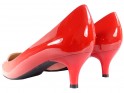Dámské nízké růžové jehlové boty s ombre podpatky - 2