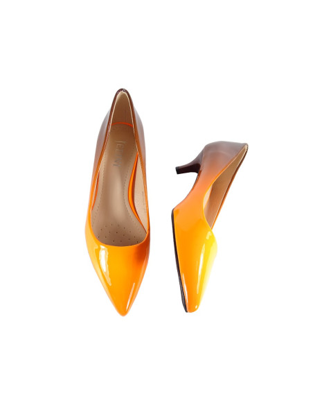 Damen niedrige ombre orange Stilettos - 5