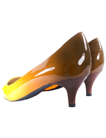 Damen niedrige ombre orange Stilettos - 2