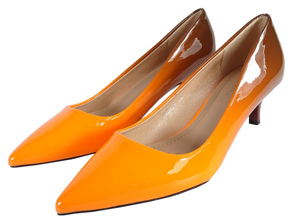 Talons aiguilles orange ombreux pour femmes - 4