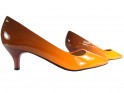 Sieviešu zemie ombre oranžās krāsas stilettes - 3