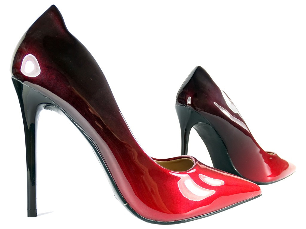 Talons aiguilles rouges ombreux pour femmes - 4