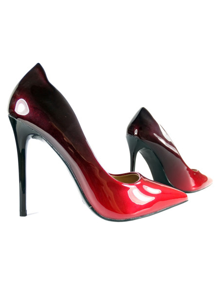 Damen hohe rote ombre Stilettos - 4