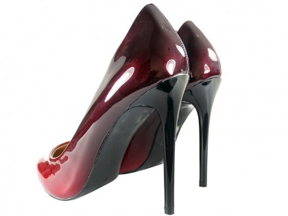 Women's high red ombre stilettos - 2