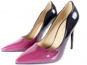 Női magas, ombre lila tűsarkú cipő - 4