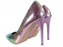 Violeti mirdzoši stiletto kurpes nāras kurpes - 2
