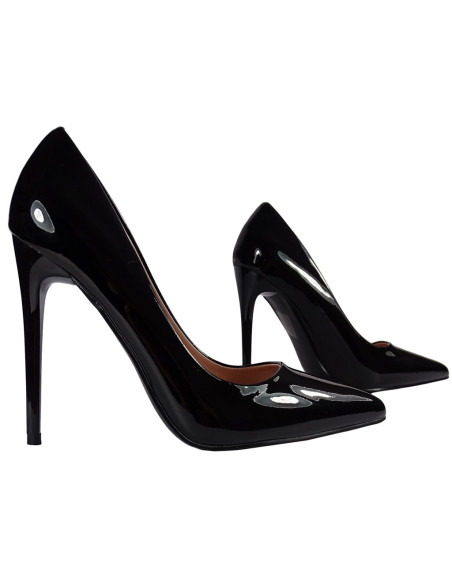 Damen hohe schwarze Stiletto-Absätze - 3