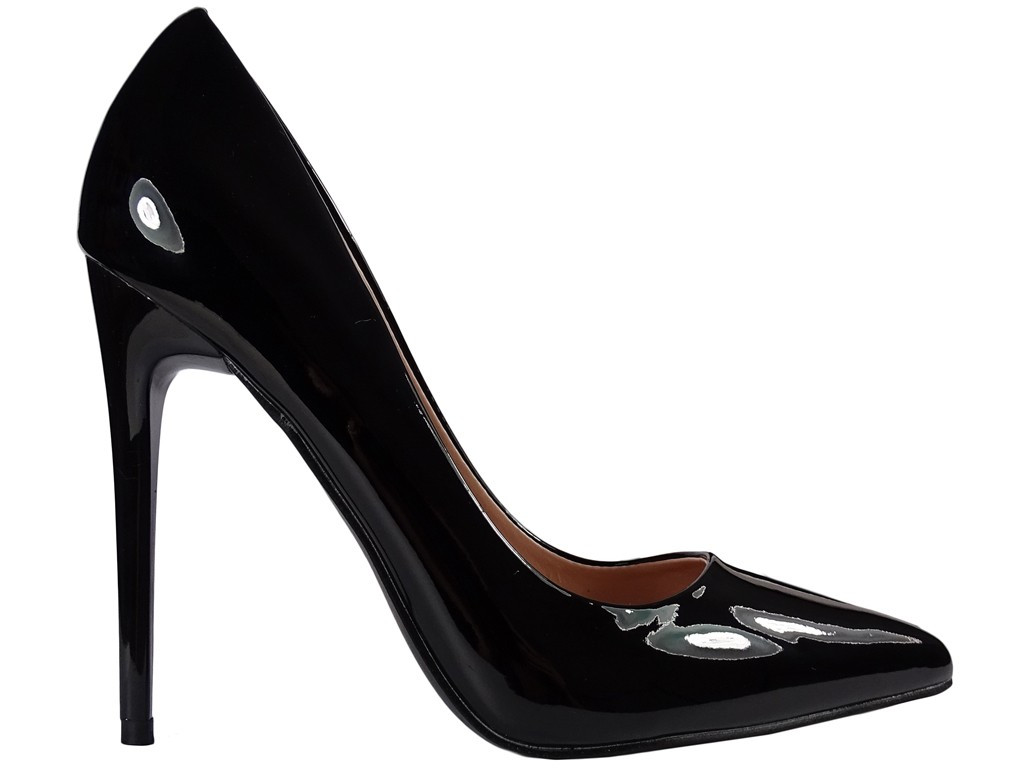Women's high black stiletto heels - 1