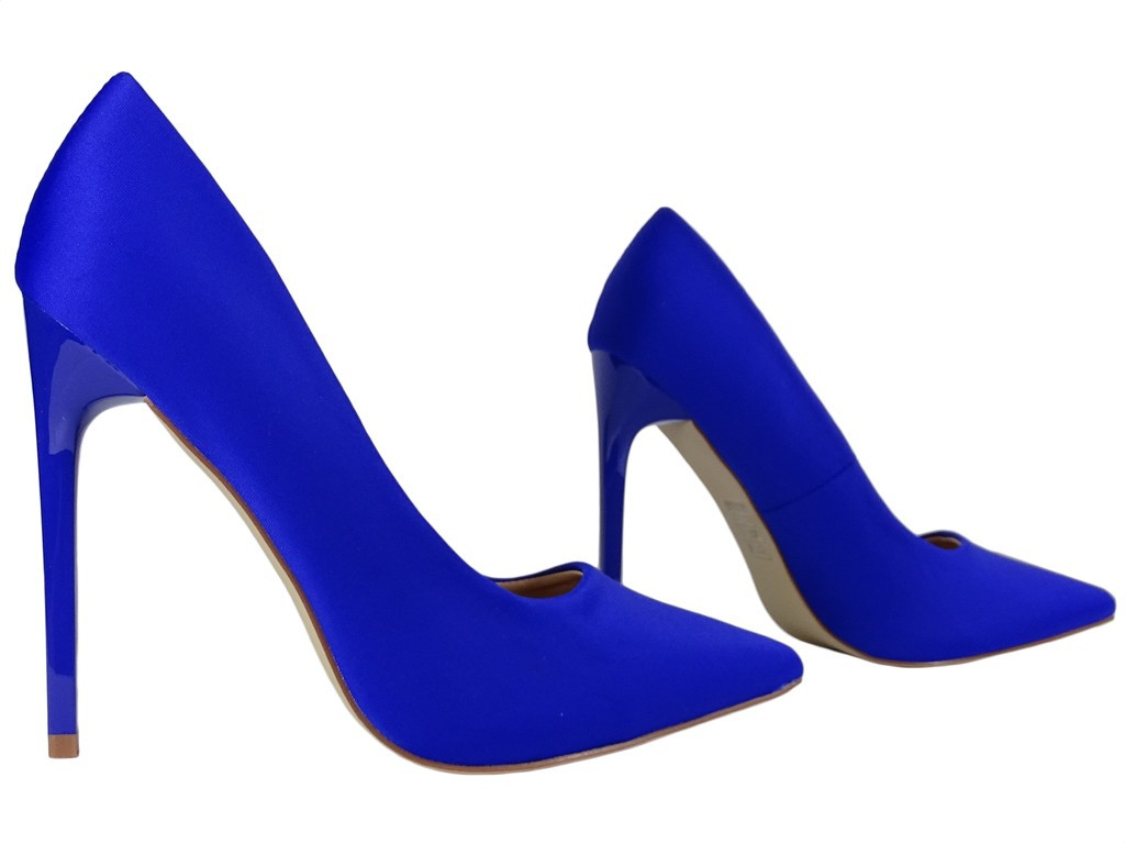 Pantofi cu toc înalt pentru femei albastru cobalt - 3