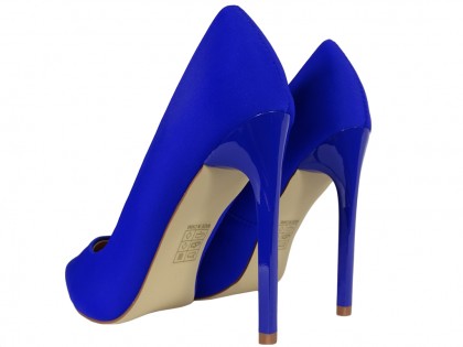 Women's high heels cobalt blue - 2
