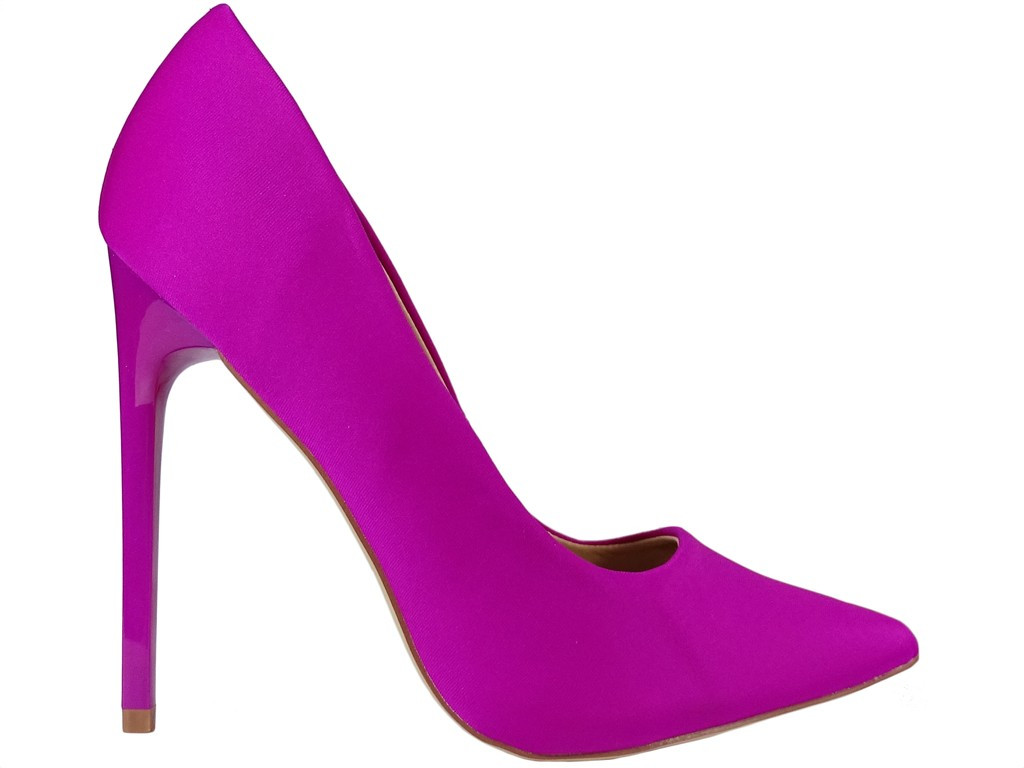 Dámské vysoké jehlové podpatky růžové fushia - 1