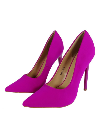 Női magas tűsarkú rózsaszín fushia - 4
