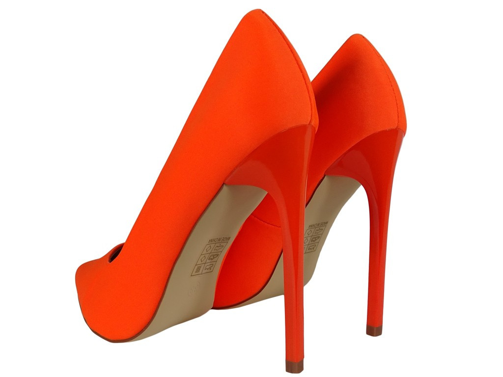 Wysokie szpilki damskie pomarańczowe orange