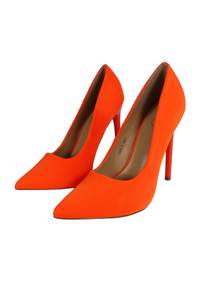 Wysokie szpilki damskie pomarańczowe orange